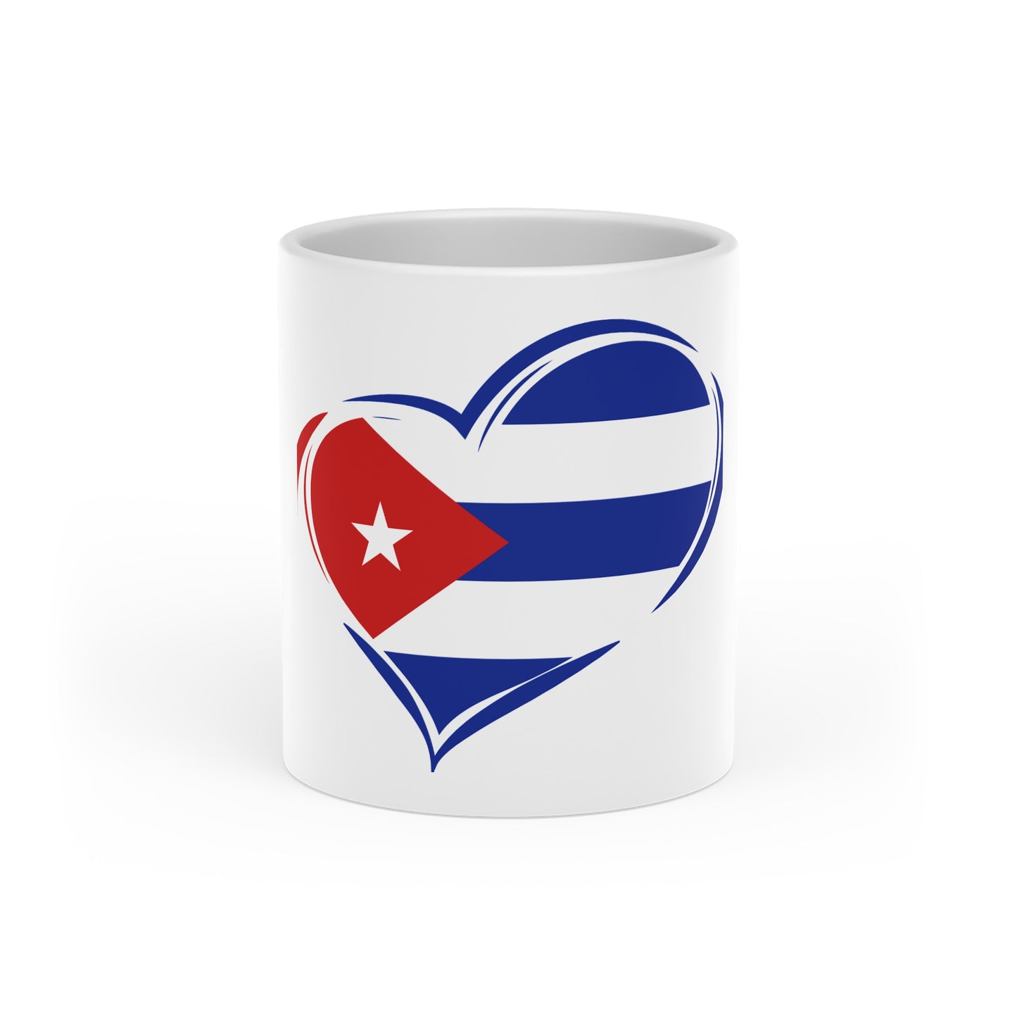 Cuban Pride Heart-Shaped Mug - Perfect Gift for Coffee Lovers