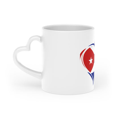 Cuban Pride Heart-Shaped Mug - Perfect Gift for Coffee Lovers