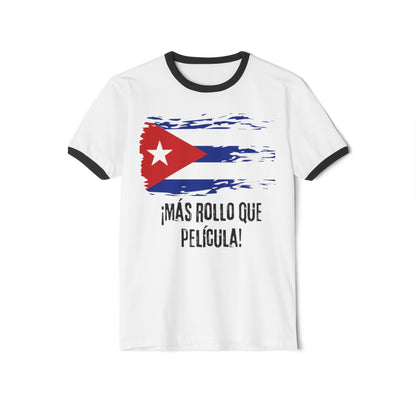 Cuban Pride Unisex Cotton Ringer T-Shirt - ¡Más Rollo Que Película!