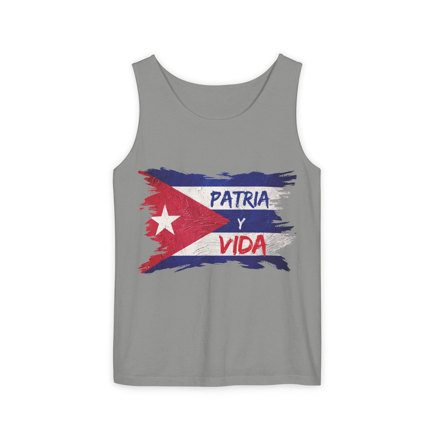 Cuban Flag Tank Top — "Patria y Vida" / "No Tenemos Miedo" Graphic Tank