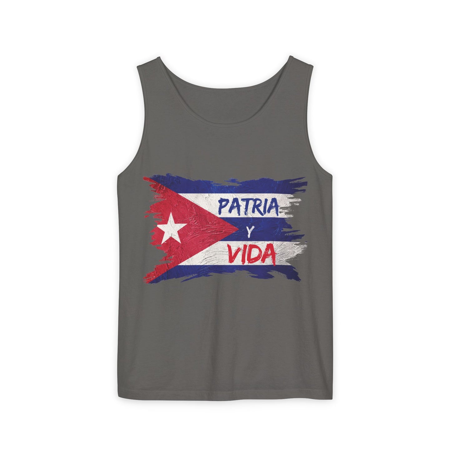 Cuban Flag Tank Top — "Patria y Vida" / "No Tenemos Miedo" Graphic Tank