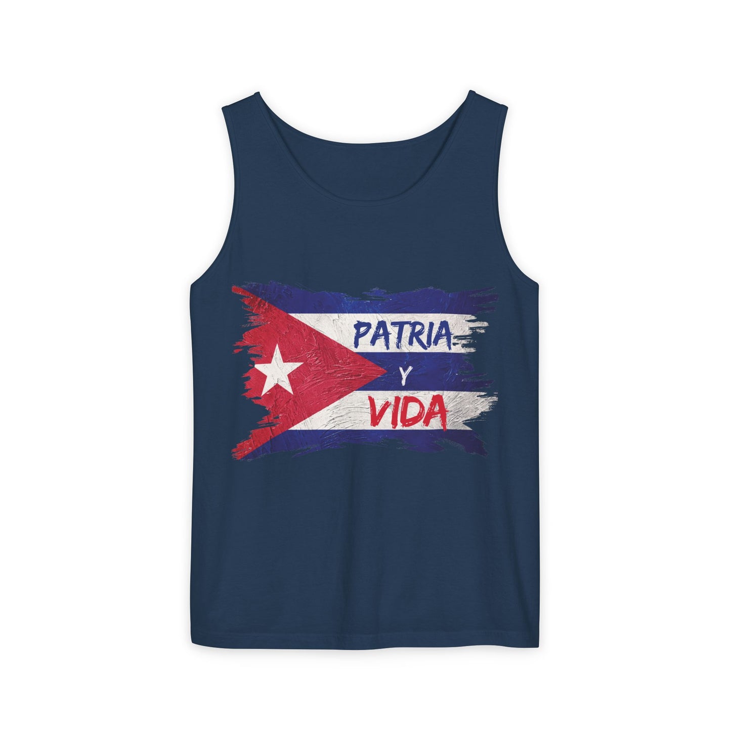 Cuban Flag Tank Top — "Patria y Vida" / "No Tenemos Miedo" Graphic Tank