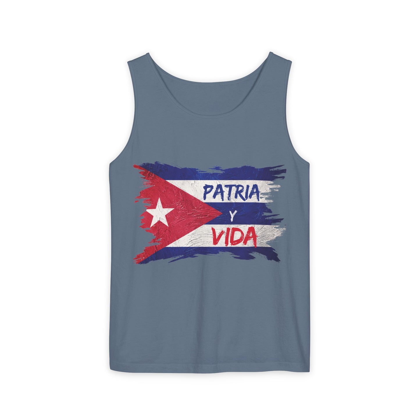 Cuban Flag Tank Top — "Patria y Vida" / "No Tenemos Miedo" Graphic Tank