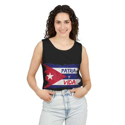 Cuban Flag Tank Top — "Patria y Vida" / "No Tenemos Miedo" Graphic Tank
