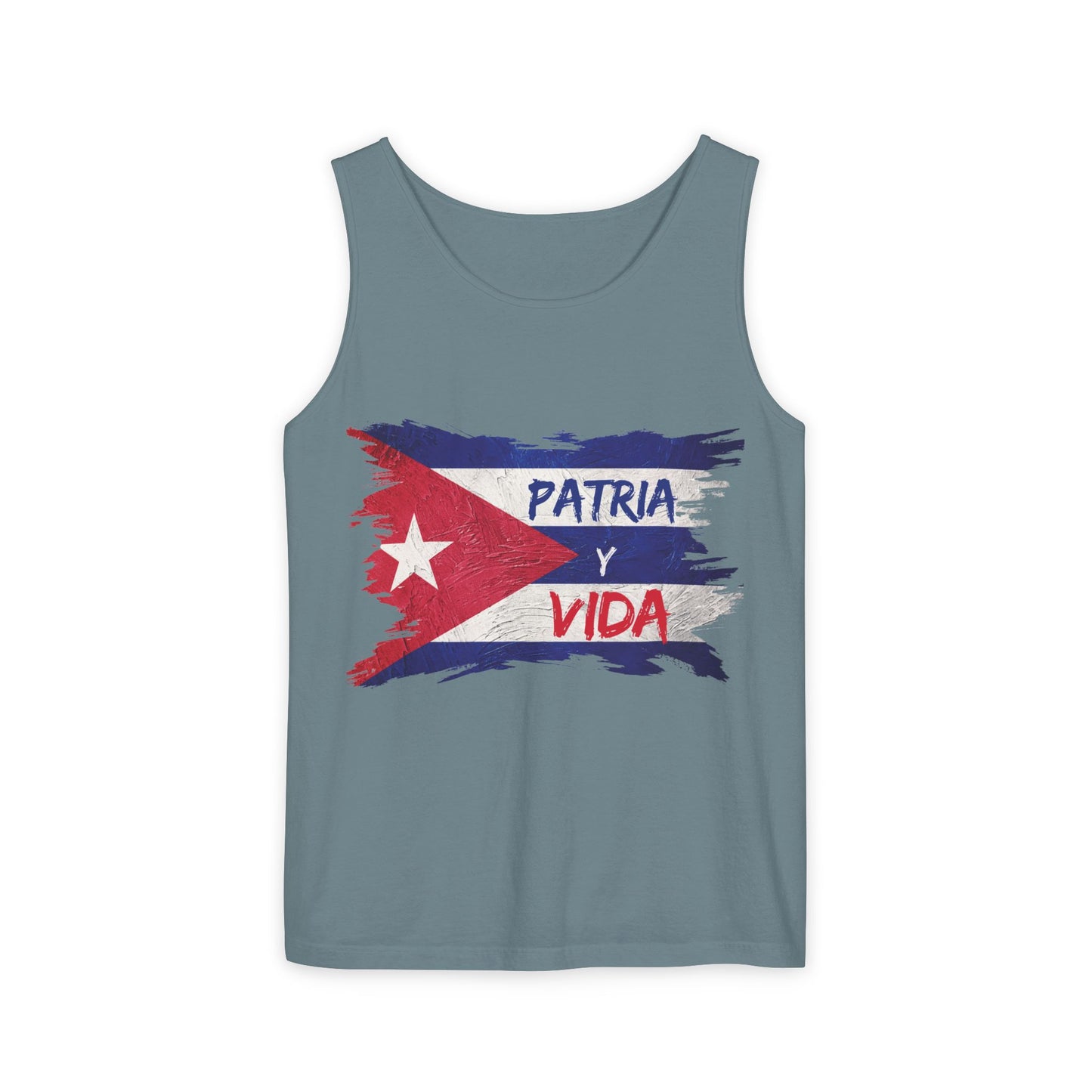 Cuban Flag Tank Top — "Patria y Vida" / "No Tenemos Miedo" Graphic Tank