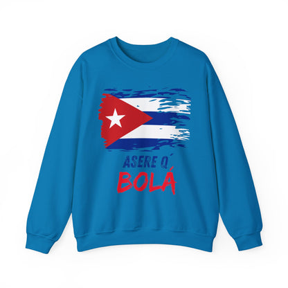 This crewneck sweatshirt is the perfect piece to show your love for Cuba and its culture. Featuring a modern and eye-catching design, it features the iconic phrase "Asere Q' Bola" in a style that captures the essence of the island.