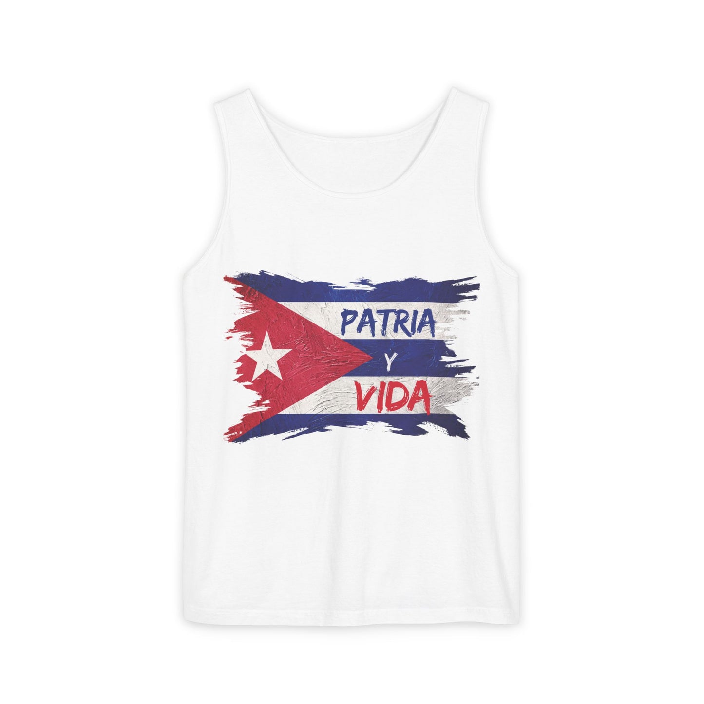 Cuban Flag Tank Top — "Patria y Vida" / "No Tenemos Miedo" Graphic Tank