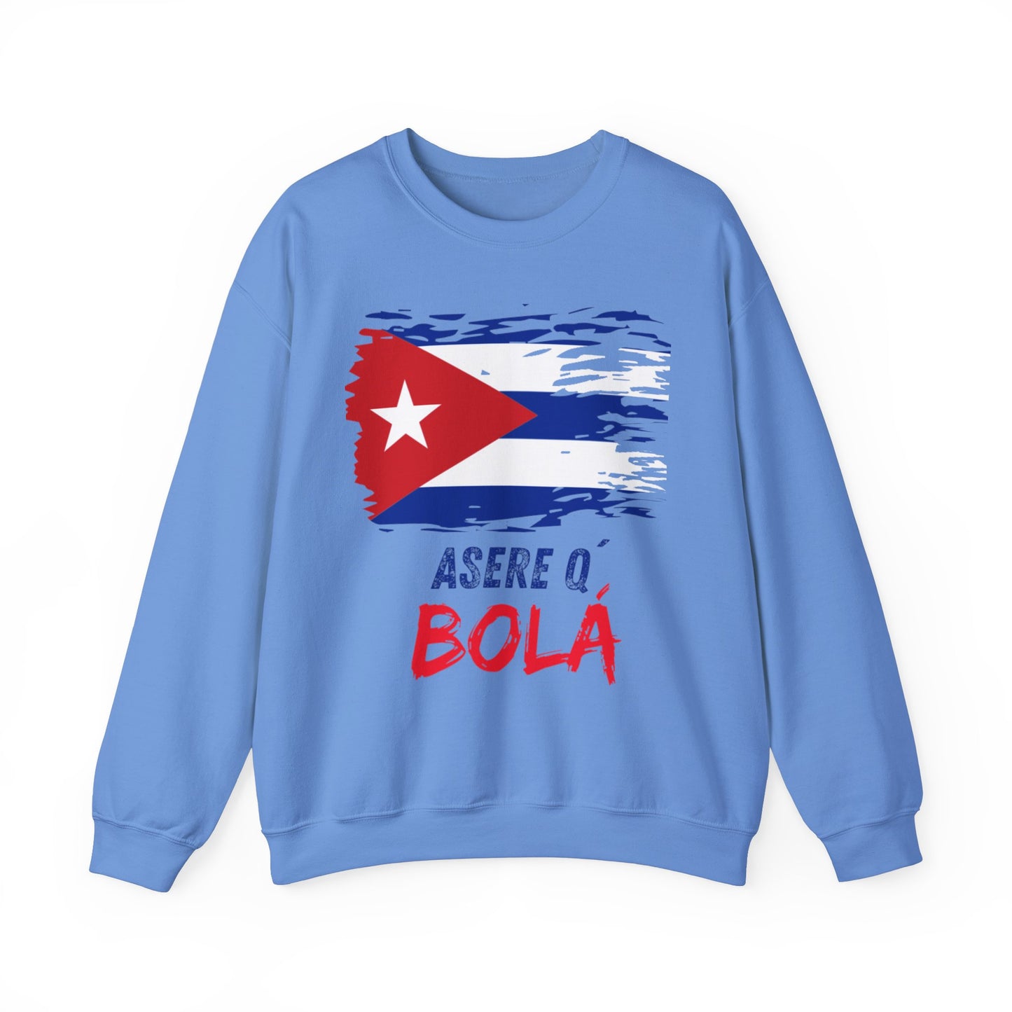 This crewneck sweatshirt is the perfect piece to show your love for Cuba and its culture. Featuring a modern and eye-catching design, it features the iconic phrase "Asere Q' Bola" in a style that captures the essence of the island.