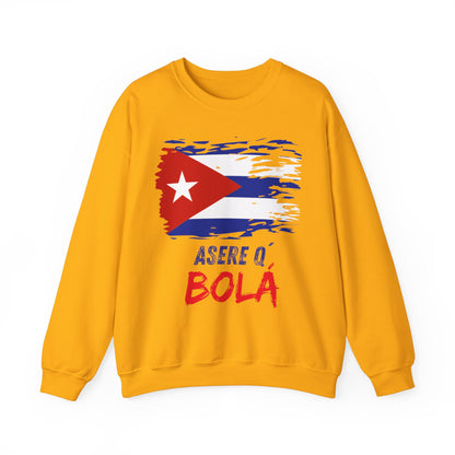 This crewneck sweatshirt is the perfect piece to show your love for Cuba and its culture. Featuring a modern and eye-catching design, it features the iconic phrase "Asere Q' Bola" in a style that captures the essence of the island.