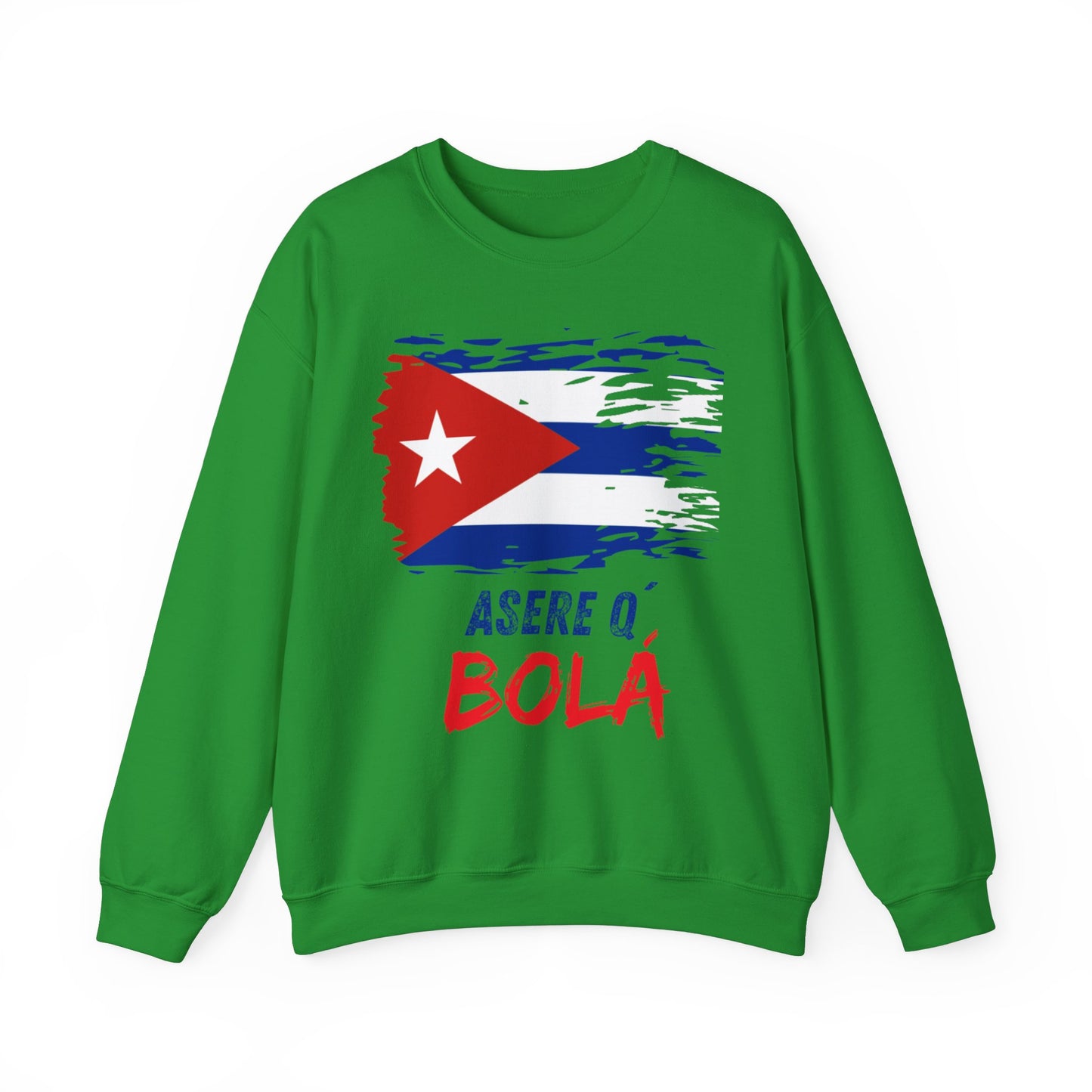 This crewneck sweatshirt is the perfect piece to show your love for Cuba and its culture. Featuring a modern and eye-catching design, it features the iconic phrase "Asere Q' Bola" in a style that captures the essence of the island.